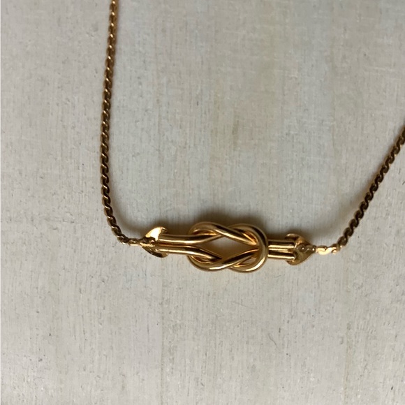 New vintage gold filled love knot heart necklace - Picture 4 of 10